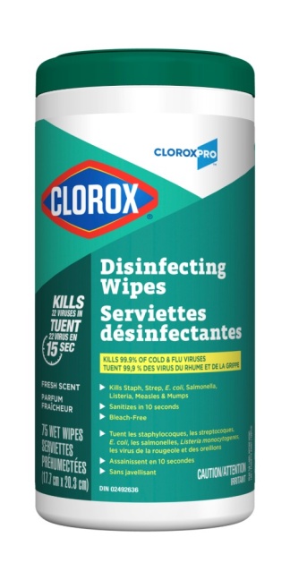 Disinfecting Fresh Scent Wipes CS/6x75CT.