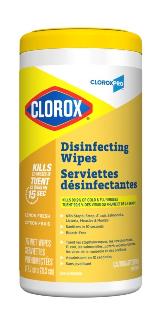 Disinfecting Wipes Lemon Scent CS/6x75CT.