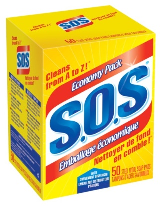 S.O.S steel wool soap pads cs/8x50ct.
