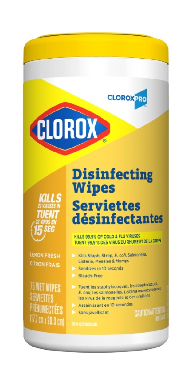 Disinfecting Wipes Lemon Scent CS/6x75CT.